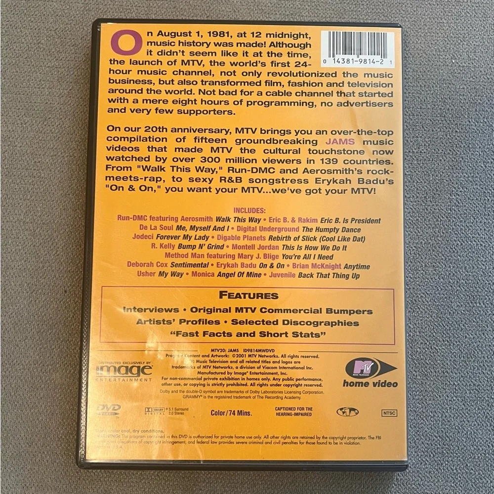 MTV 20 Jams DVD-2001 VINTAGE - Picture 2 of 4